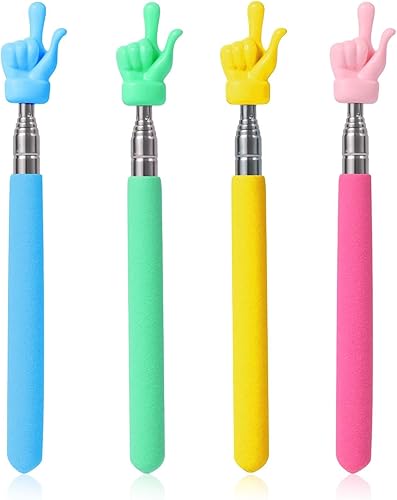 4 palos puntero para profesores, puntero telescópico para profesores para presentación en el aula, pizarra blanca, palo de señalización extensible