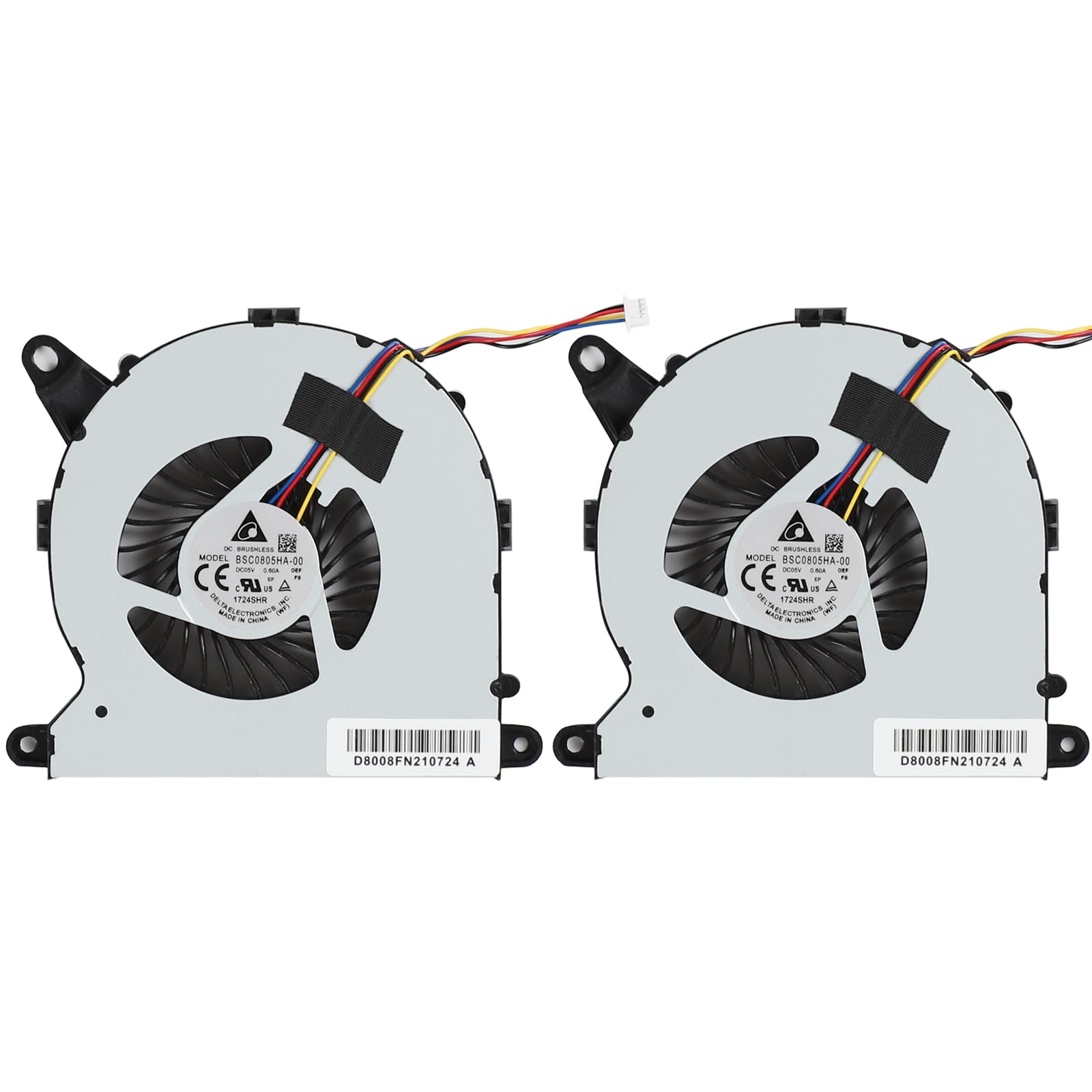 New CPU Cooling Fan for Intel NUC8, NUC 8 HOM, for NUC 8 Enthusiast, NUC8i7BEH NUC8i5BEH NUC8i3BEH NUC8i7BEK NUC8i5BEK NUC8i3BEK P/N: BSC0805HA-00 5V 0.6A 2PCS