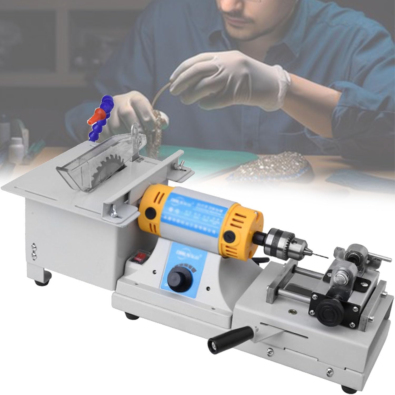Machine meulage polissage pierres précieuses 750W tour établi