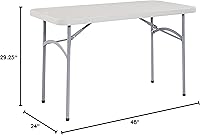 Vista 11 de Mesa cuadrada de resina multiuso Office Star Work Smart 36 x 36 x 29 pulgadas, MetalPlástico/Resina, Negro