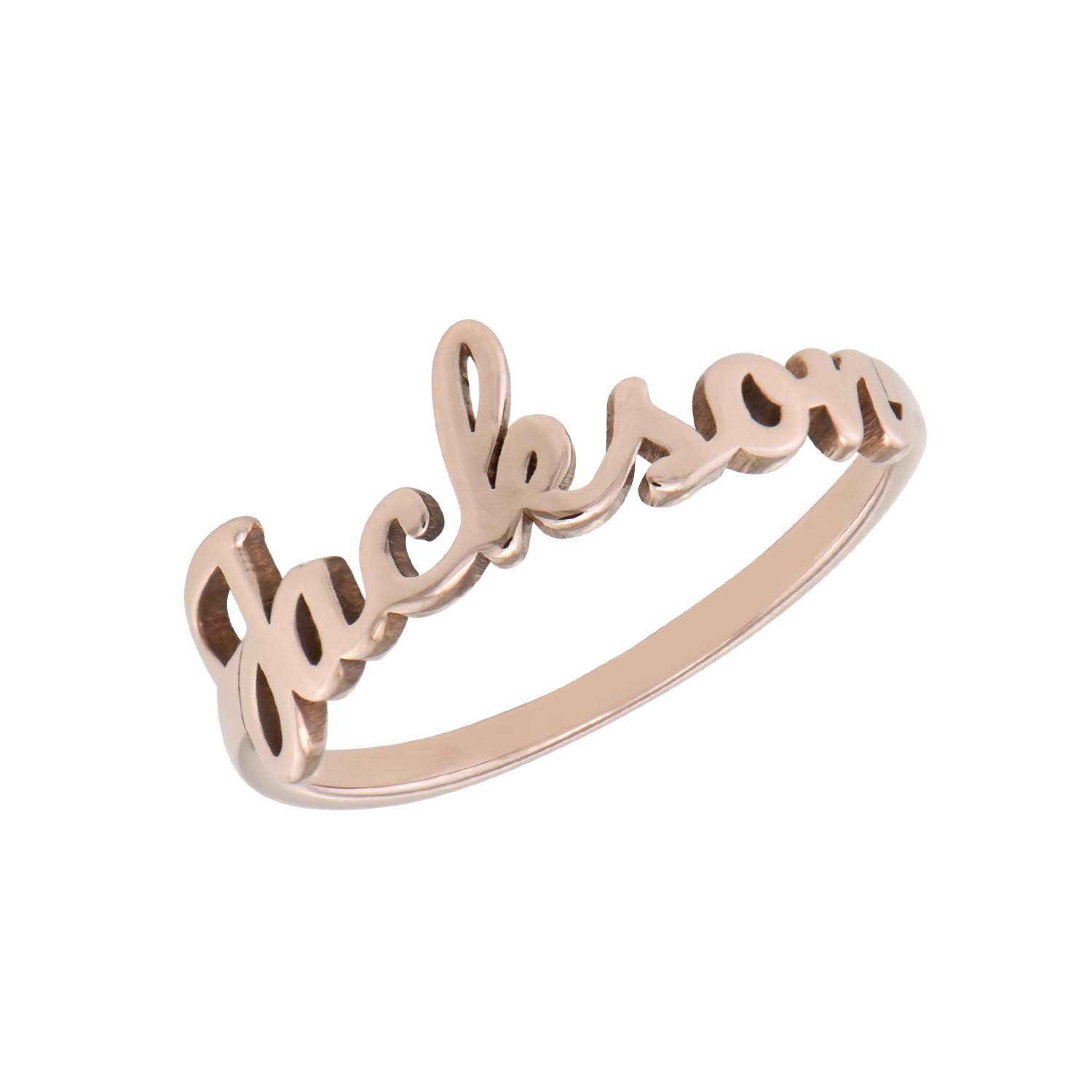 MyNameNecklace Personalisierter Namensring für Damen, personalisierbar, bedeutungsvolles Sterlingsilber-Geschenk