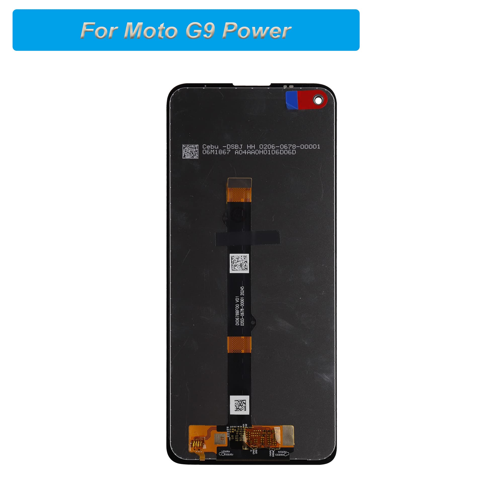 DISPLAY LCD PER MOTOROLA MOTO G9 POWER XT-2091 XT2091 TOUCH SCREEN VETRO SCHERMO