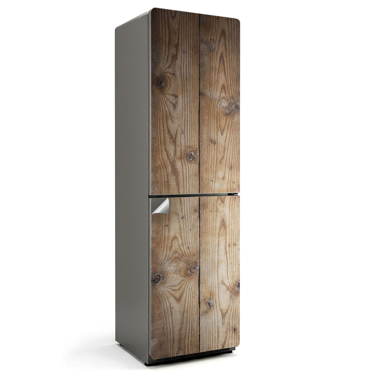 Vinilo para nevera de 60x205 cm autoadhesivo impermeable con elegante patrón de madera