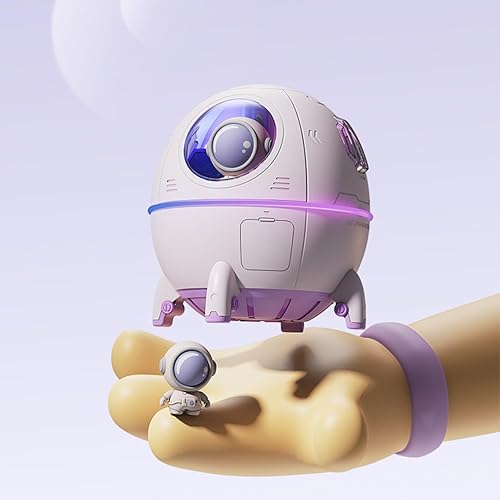 Miniatura 8 de Foclatuner Space Capsule - Humidificador astronauta, humidificadores para dormitorio, mini humidificador lindo, humidificador ultrasónico USB