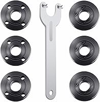 Vista 1 de 7 piezas de kit de llave de tuerca para amoladora angular, llave de tuerca de amoladora angular, 5/8-11 brida de metal con tuerca de bloqueo
