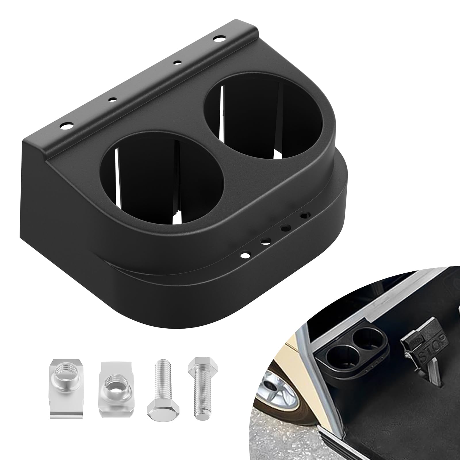 CartClan Club Car DS Cup Holder Kit Dual for 1993-Up Golf Cart OEM# 1016811 101708301-1 Pack
