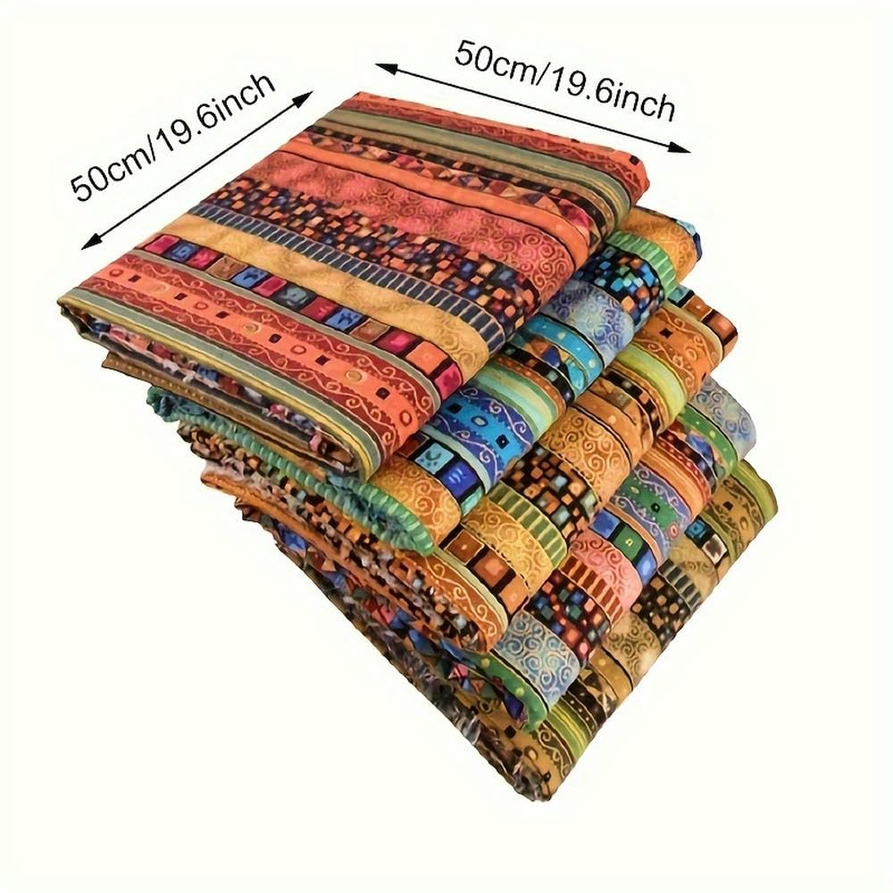 NYSDM 5 sztuk 50 * 50 cm/19,6 * 19,6 cala Bawełniane paski do pikowania tkaniny Jelly Roll paski tkaniny etniczne patchwork rzemieślniczy patchwork