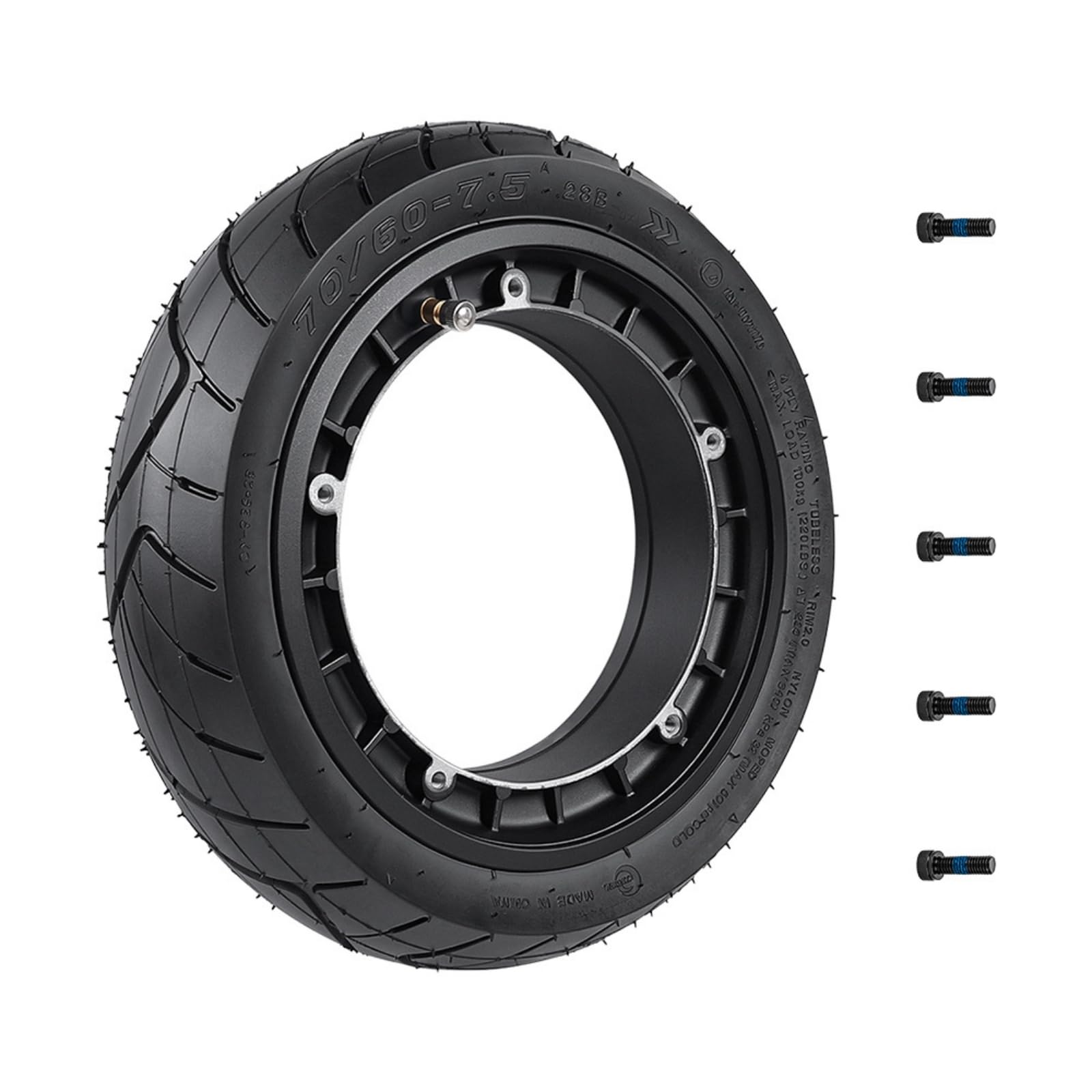 Generic Mozzo Ruota Scooter Ruota Cerchio Pneumatico Tubeless con Battistrada Largo Arrotondato Aderenza E Stabilità su Diverse Strade Materiali Resistenti