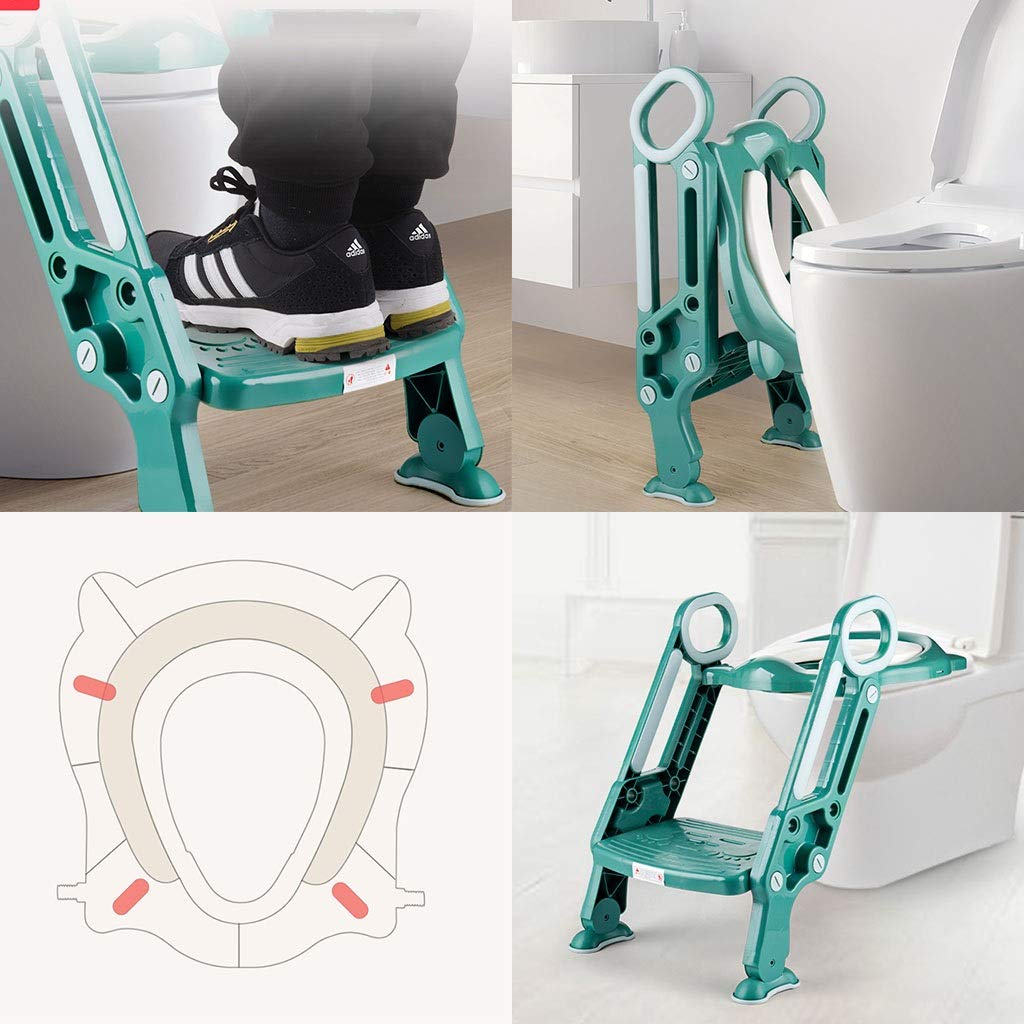Riduttore WC Bambini, Ergonomia Bambini Squat Potty Portatile Regolabile Potty Assistant Assistant Sicuro Robusto Pieghevole Sedile per Sgabello per Bagno Bambino Unisex Toilet Trainer