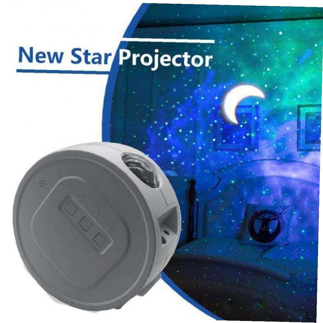 1 szt. projektor LED ocean gwiazda projektor światła nocnego z mgłą LED chmurą Starlight Sleep Projection Romantyczna lampa biała