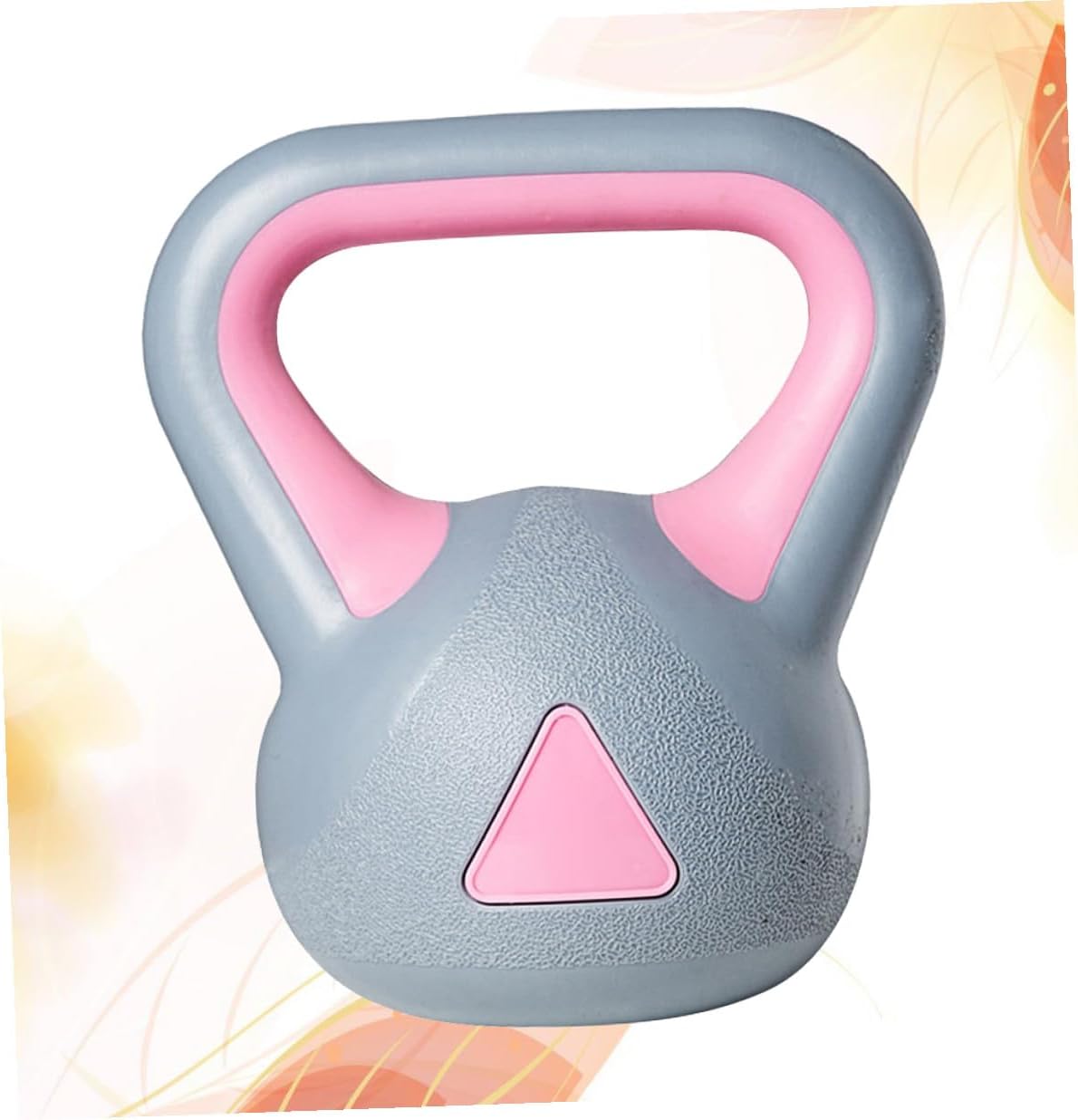 NOLITOY 8kg Women’s Fixed Rubberized Kettlebell for Fitness Training, Gray Pink Weight for Home Strength Exercise and Squat Workout