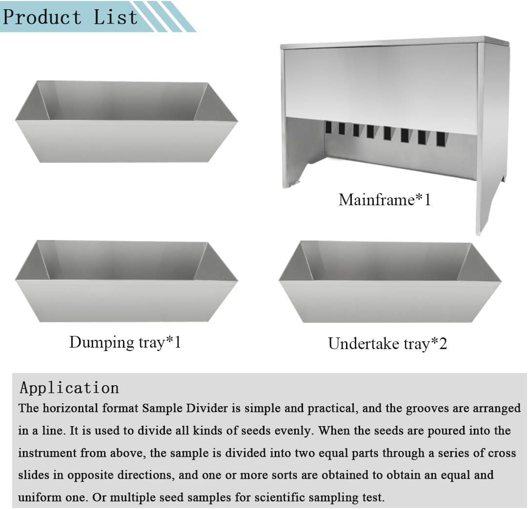 Campionatore di semi - Strumento di selezione e miscelazione dei semi in acciaio inossidabile per cereali e semi, separazione e miscelazione efficiente dei campioni