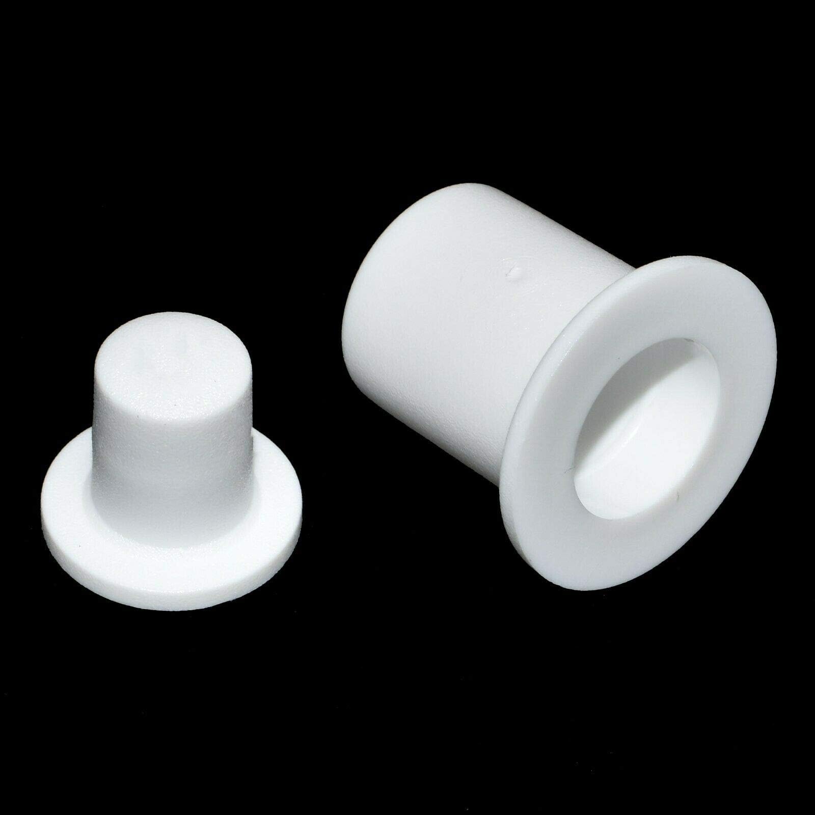 10, White M12 PVC Protection End Caps for Threaded Metal Rod/Bar/Stud