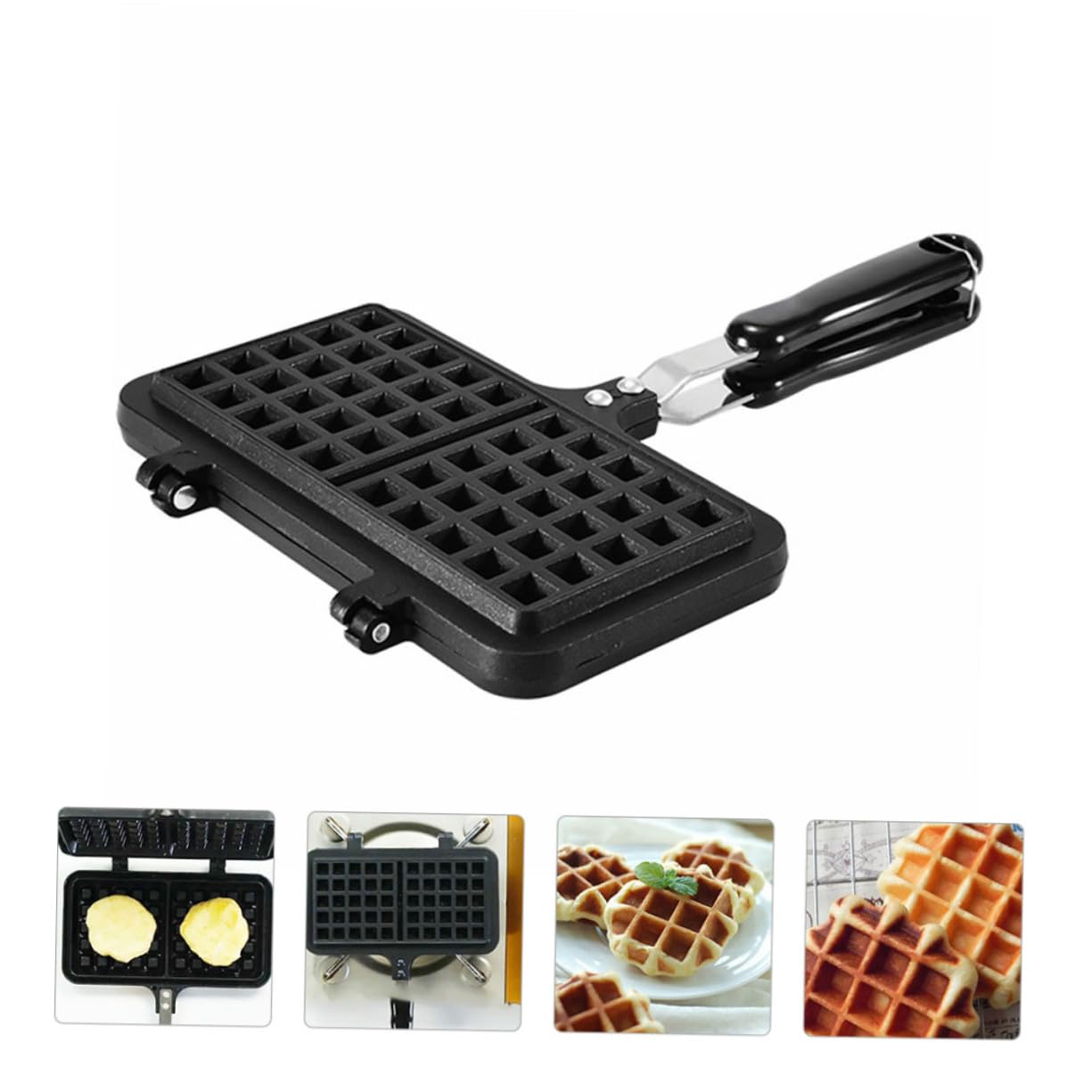 Molde para Gofres y Pastel de Silicona Antiadherente, Tamaño Mediano, Resistente al Calor, Apto para Horno y Cocina de Gas, Utensilio para Hornear en Casa, Herramienta