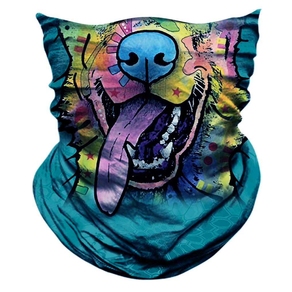 AXBXCX 2 Pack 3D Animal Neck Gaiter Scarf Bandana Face Mask Seamless UV Protection for Outdoor Activities