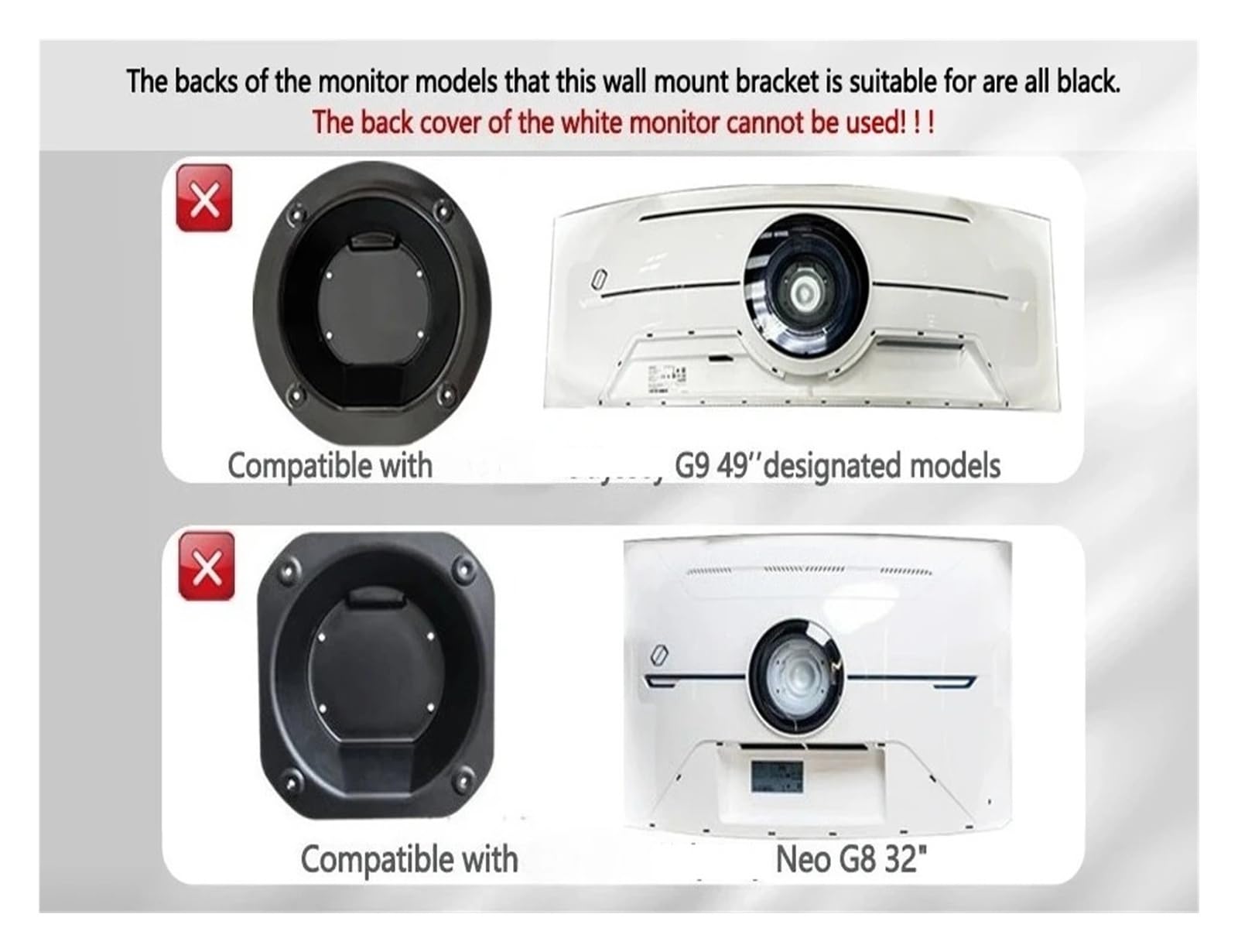 BN96-42913A BN61-14898A Soporte Adaptador De Montaje En Pared VESA, Compatible Con Samsung, Compatible Con Odyssey, G6 G7 27" 28" 32" 49 Pulgadas Accesorios De Soporte For Monitor Curvo