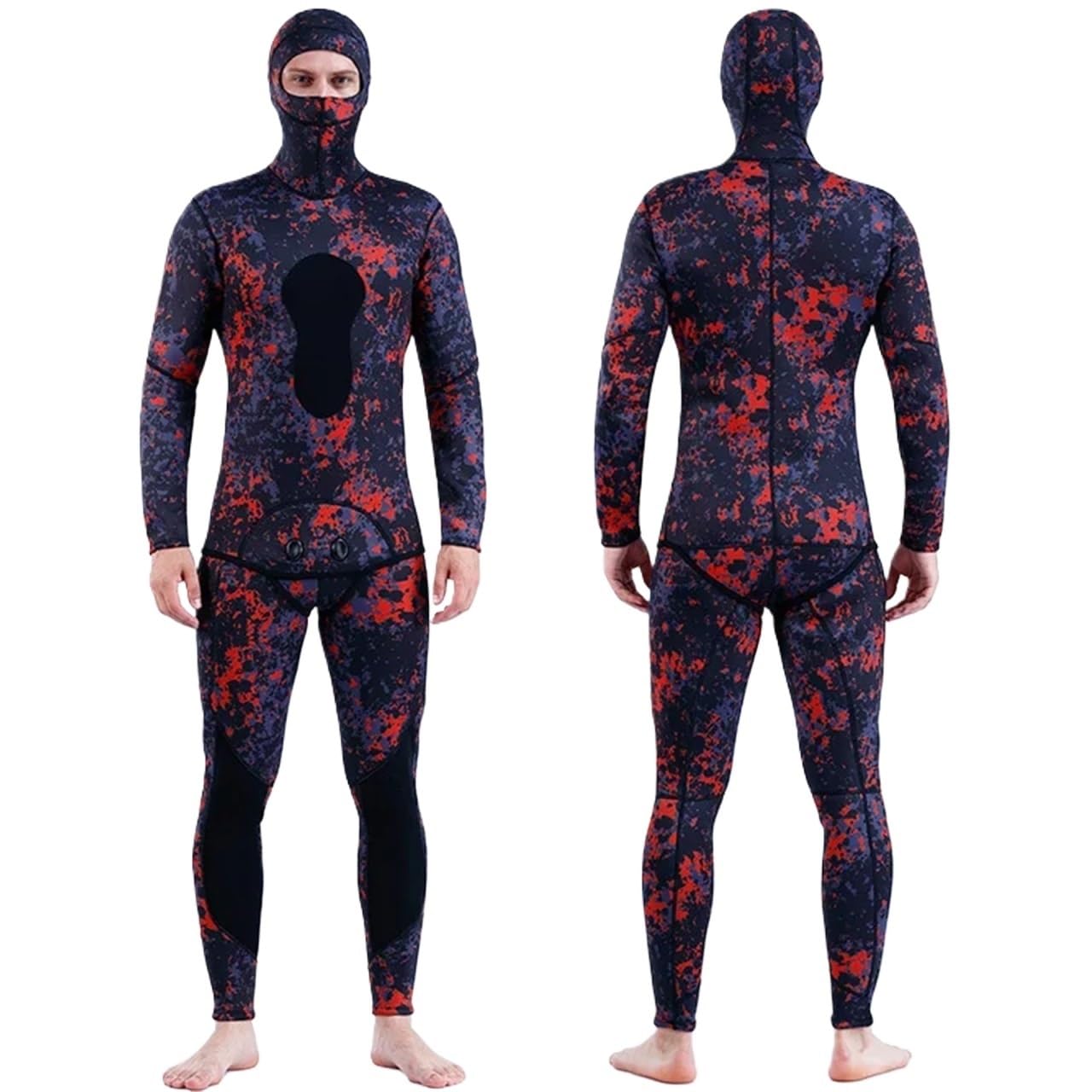 Tuta da Immersione in Neoprene Muta Mimetica da 3,0 mm Set 2 Pezzi for Pesca Subacquea e