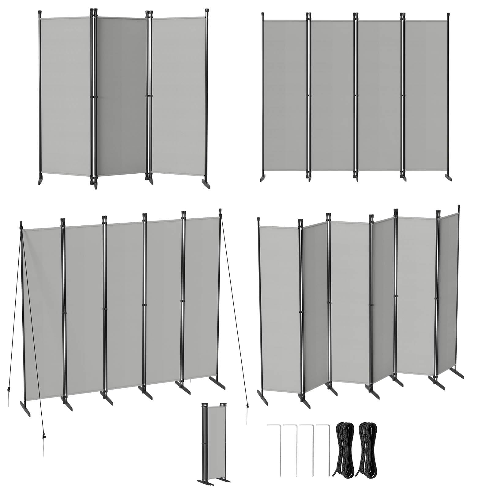 LZQ Paravent Raumteiler Klappbar Freistehend Sichtschutz Trennwand Faltbar Spanische Wand Stellwand Raumtrenner für Schlafzimmer Wohnzimmer Büro Balkon Innenbereich