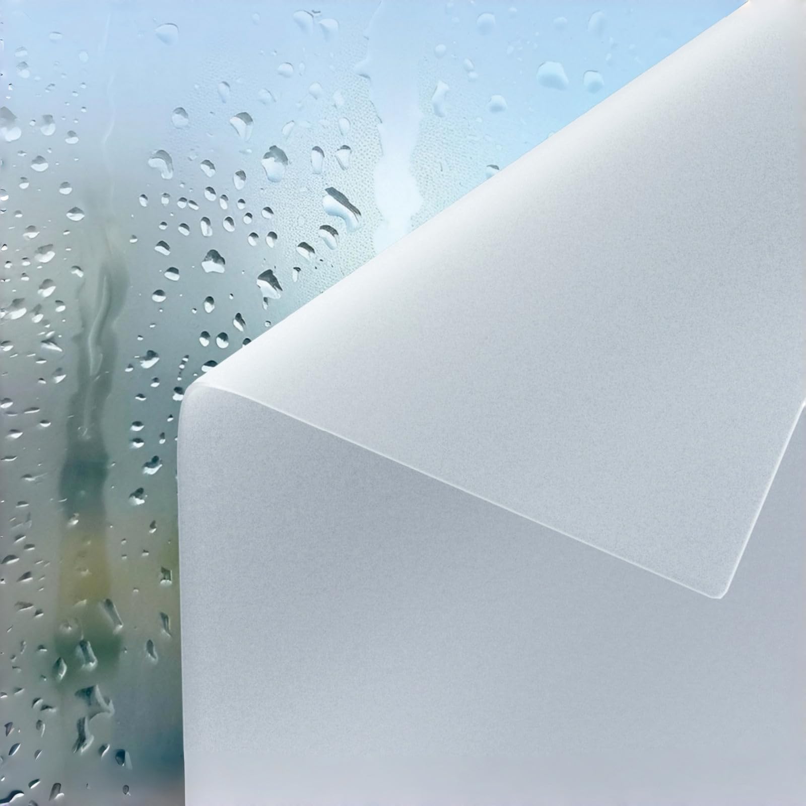 Pellicola Vetri Finestre 70 x 700 cm Opaca e Statica Adesiva Senza Ritagliabile Anti Uv, Protezione Della Privacy, Opaca Pellicole Privacy Finestra per Cucina, bianco opaco