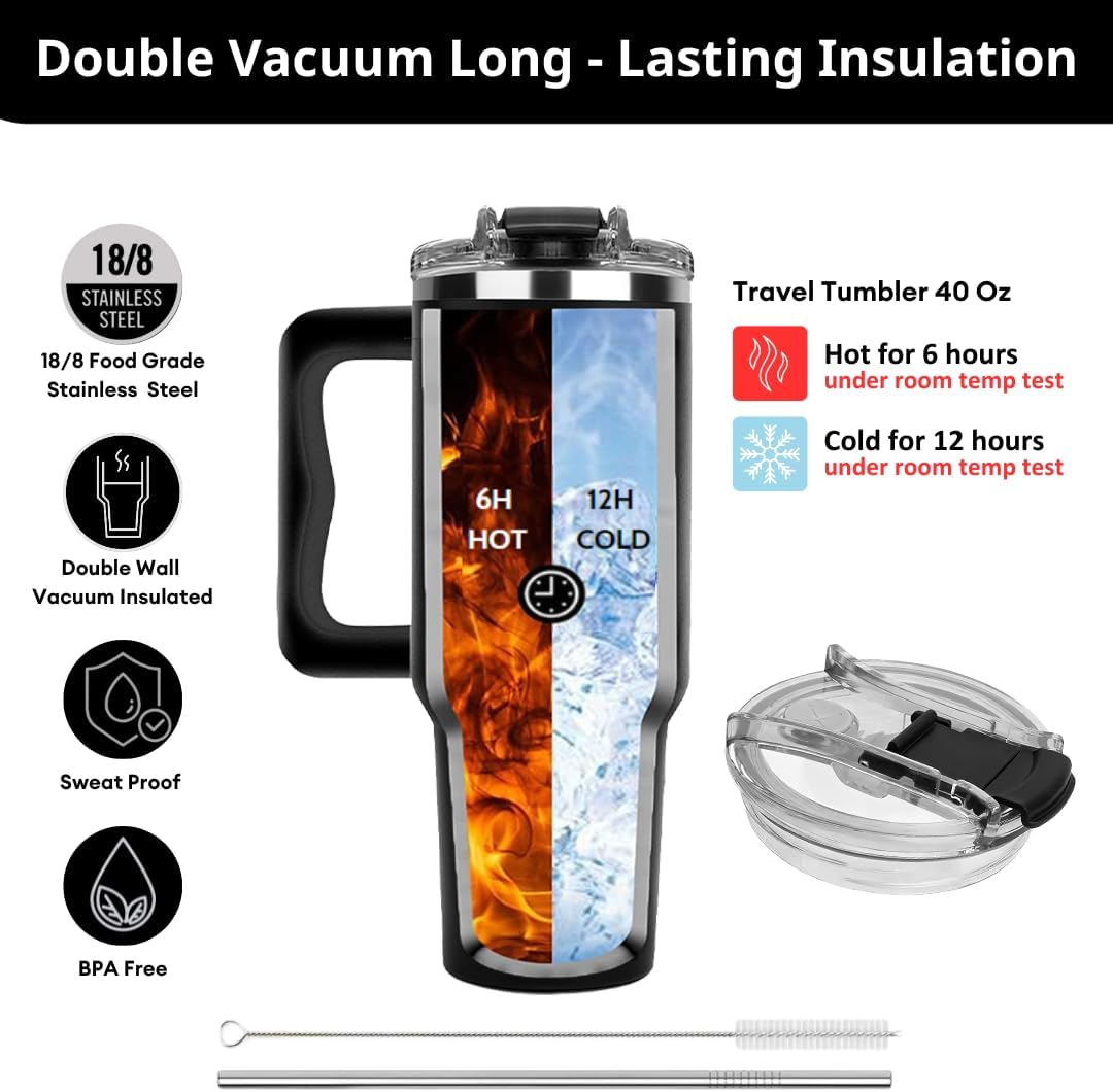 Gifts For Dad from Daughter Son Kids, Birthday Gifts for Daddy, Present for Dads, Dad Tumbler 40 Oz, Best Father Mug for Father Day, Cool Coffee Cup Ideas for Papa, Elderly Fathers, Step Daddy - Image 3