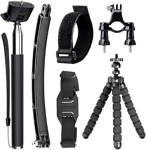 Miniatura 6 de Koah Kit de accesorios para cámara de acción 50 en 1 (compatible con GoPro), ventosa, mango flotante, correa de agarre, clip de rotación 360,