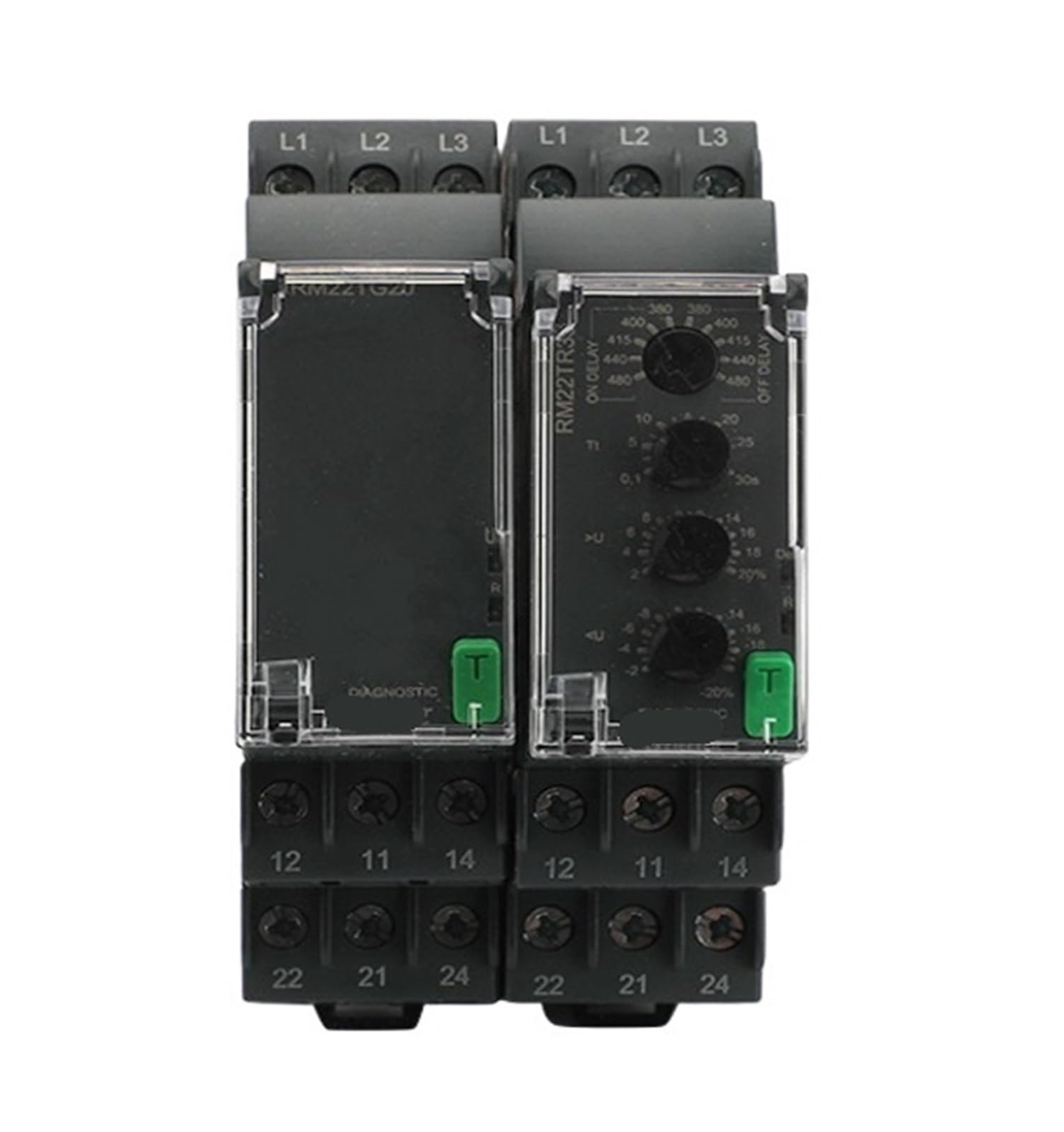 ZVQYSGIW 1pcs 3-phase Supply Control Relay 8A 2CO 183-528VAC RM22TG20 RM22TR3 380-480VAC