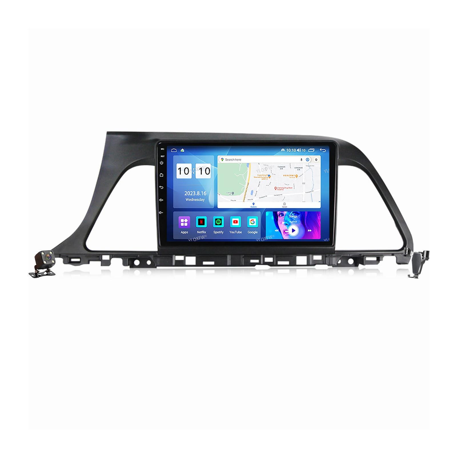 Autoradio 2 Din Android GPS Hyundai Sonata 9 2015-2018 Écran 9'' Multimédia Carplay WiFi 5G