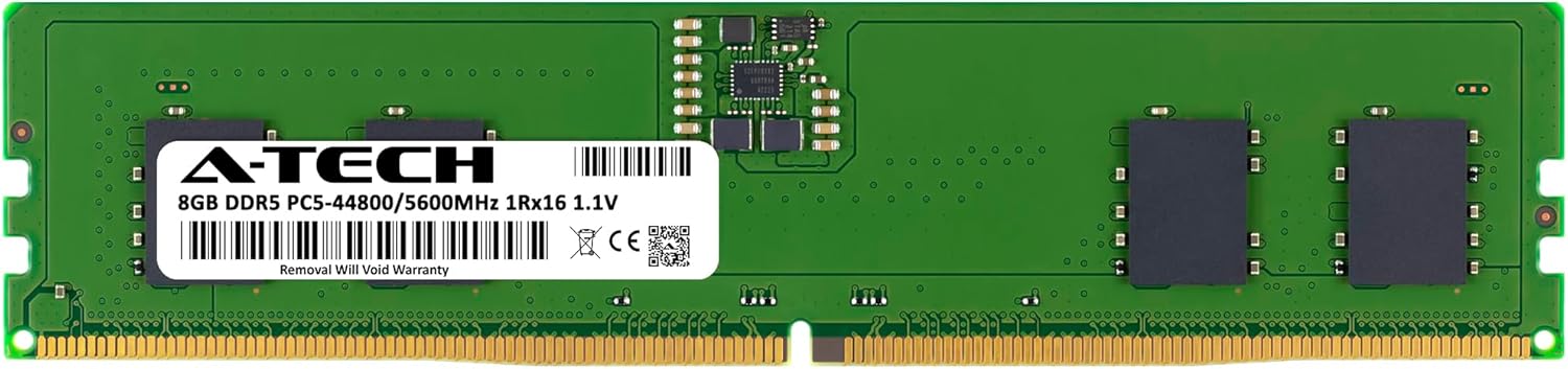 A-Tech 8GB RAM Replacement for Hynix HMCG66AGBUA084N | DDR5 5600MHz PC5-44800 DIMM 1Rx16 1.1V 288-Pin Non-ECC Desktop Memory Module (HMCG66AGBUA084N-ATC)