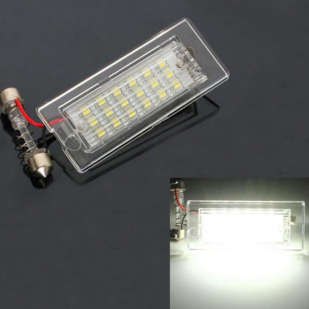 1 Paire Voiture LED Plaque D'immatriculation Lumières 3528 SMD 18 LED Queue Blanche Ampoules pour BMW E53 / X5 E83 X3