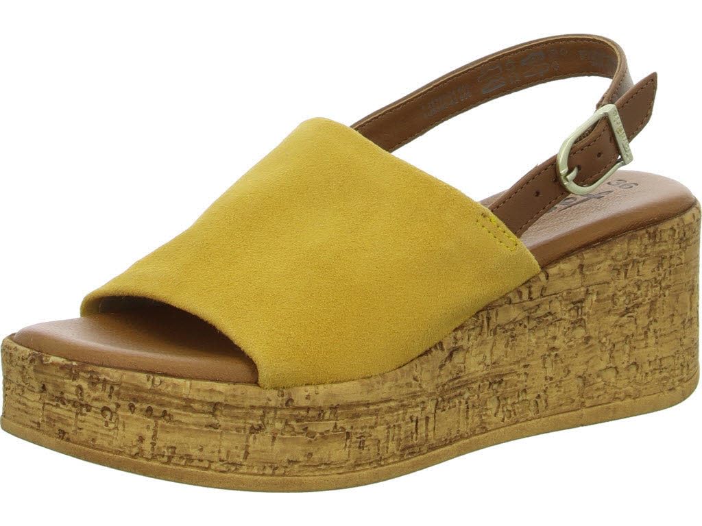 Tamaris Women's Damen 1-28393-42 Wedge Sandal, Yellow, 5 UK