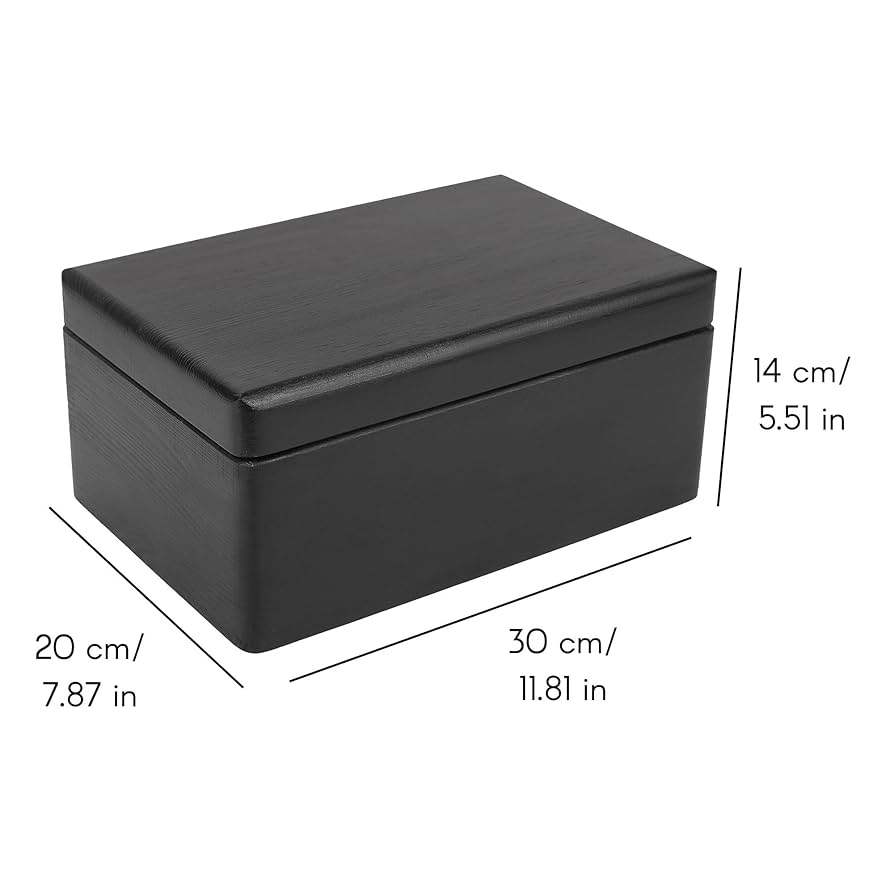 Amazon.com: Creative Deco Large Black Wooden Box Storage