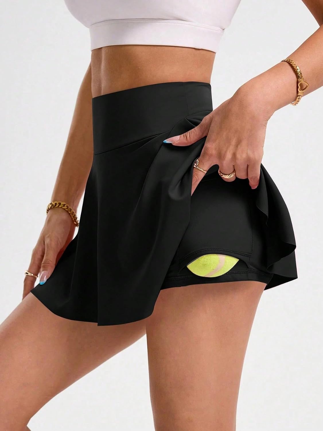 Women’s High Waist Pleated Skort Athletic Tennis Skirt with Built-in Shorts for Running Golf