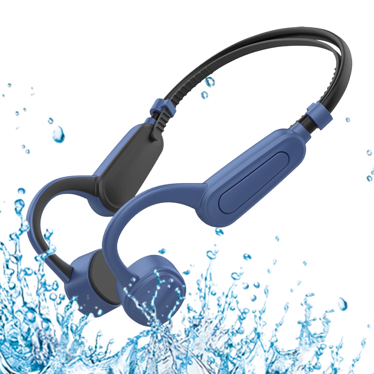 YUONNY Słuchawki pływackie przewodzenie kostne, bezprzewodowe słuchawki Bluetooth 5.0, 16 GB, pływanie, odtwarzacz MP3, zestaw słuchawkowy IPX8, wodoodporne, bezprzewodowe słuchawki sportowe HiFi, do biegania, jazdy na rowerze, jazdy na rowerze, fitnessu,