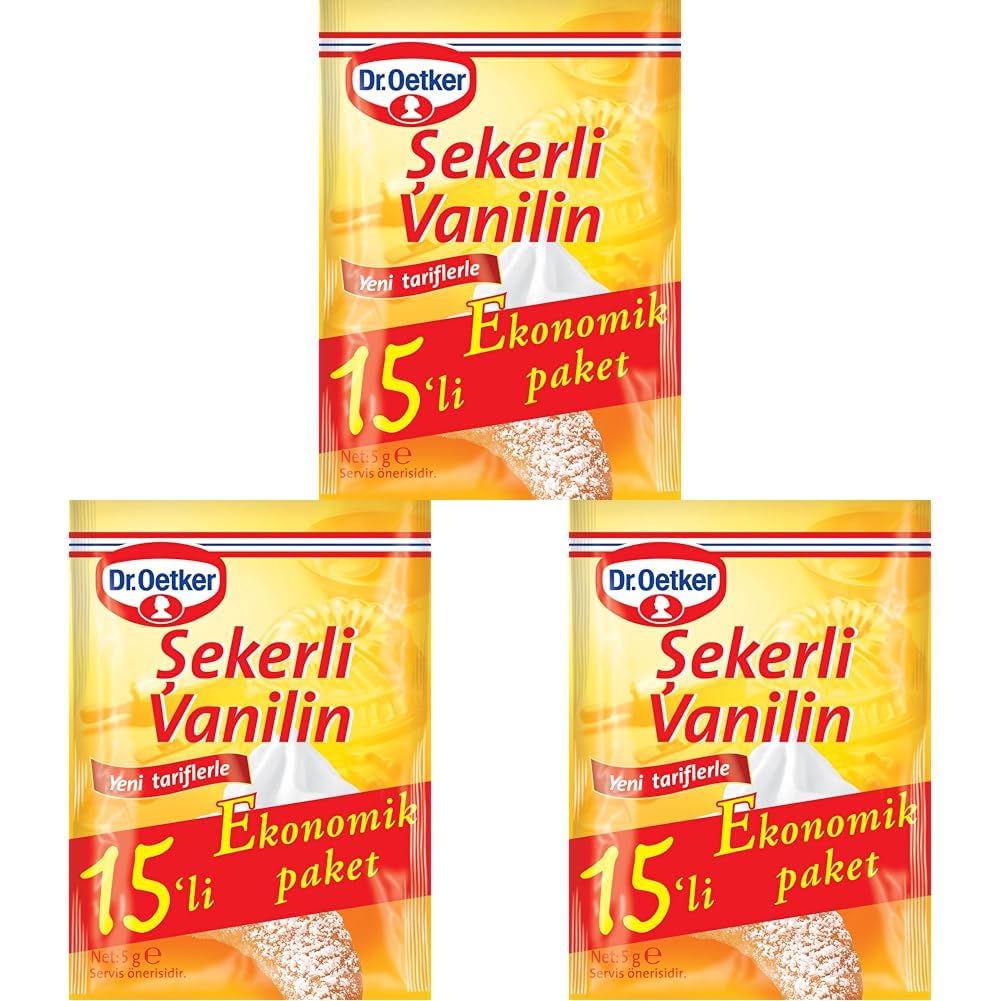 Dr. Oetker Şekerli Vanilin 15'li (1 x 15 Adet) 3lü paket