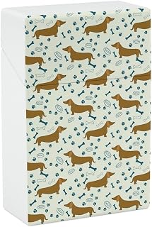 Dachshunds Prints Cigarette Case Portable Cigarette Box Holder Flip Open Storage Case for Men Women