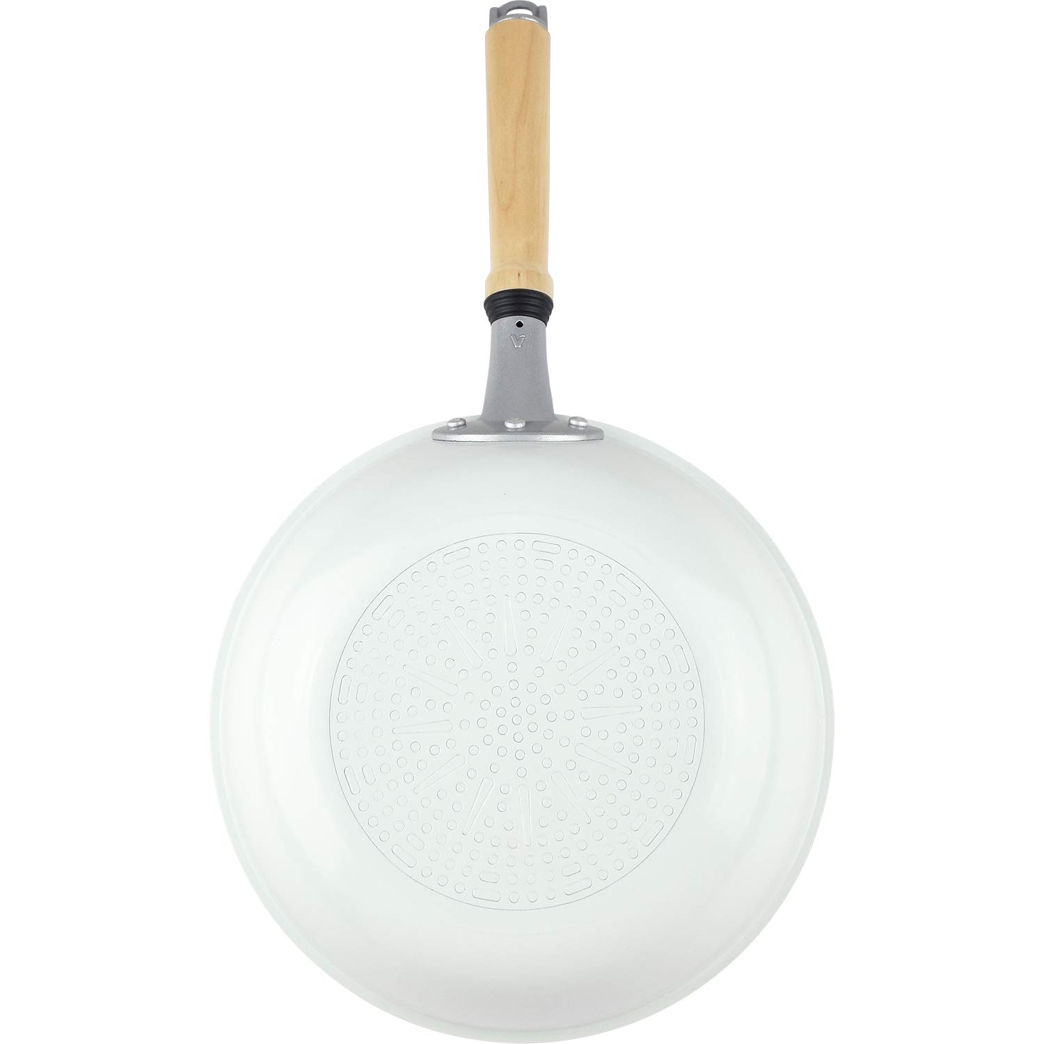 Berndes 26㎝ ホワイト 深型フライパン 木製ハンドル セラミック白 2