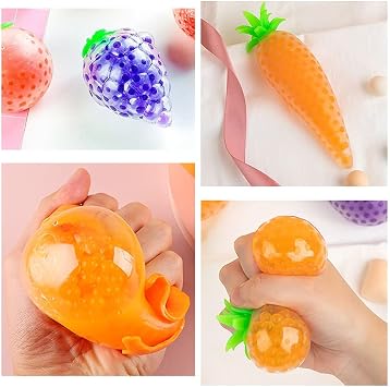 Squeeze Ball 8 Piece Set Push Pop Lucky Bag Stress Relief Item Grip Decompression Toy Educational Squeeze Set Release Prizes Cute Hit Low Resistance Funny Present Small Fruits Shipped Randomly