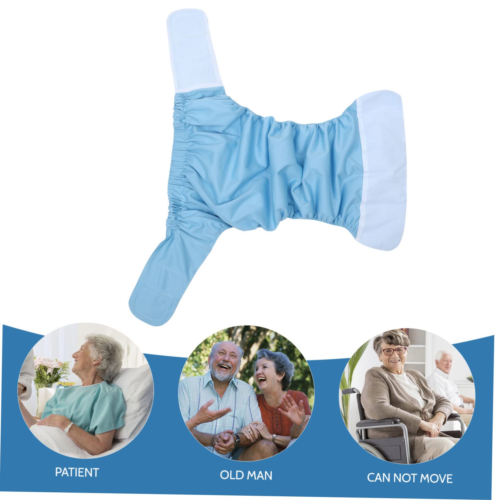 FOMIYES Adults Cloth Diapers Reusable Pocket Diapers Pee Pads for Elderly Elastic Waistband Men Women