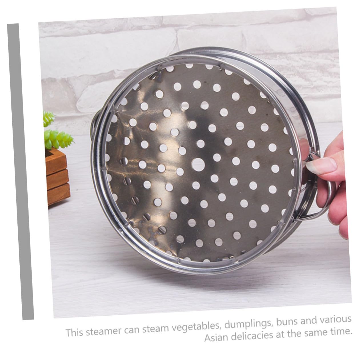 Vaporera de Acero Inoxidable con Tapa de 2 Niveles para Cocinar al Vapor Bollos y Verduras en Restaurantes y Hogares