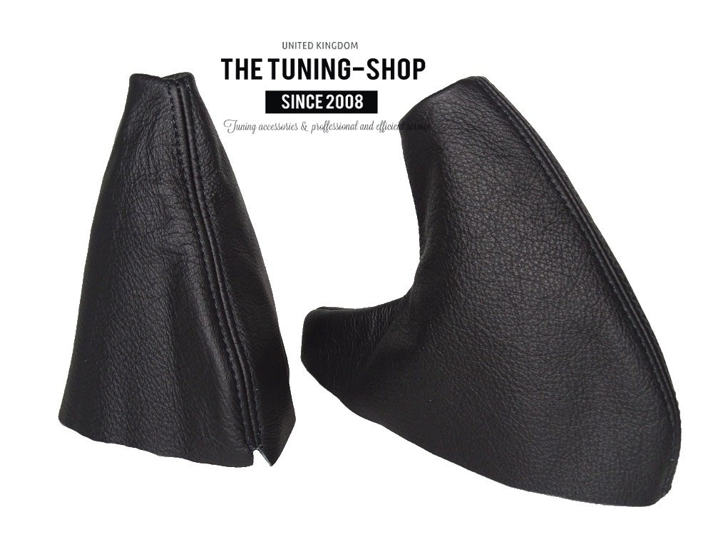 The Tuning-Shop for MG TF 2001-05 Shift & E Brake Boot Black Genuine Leather