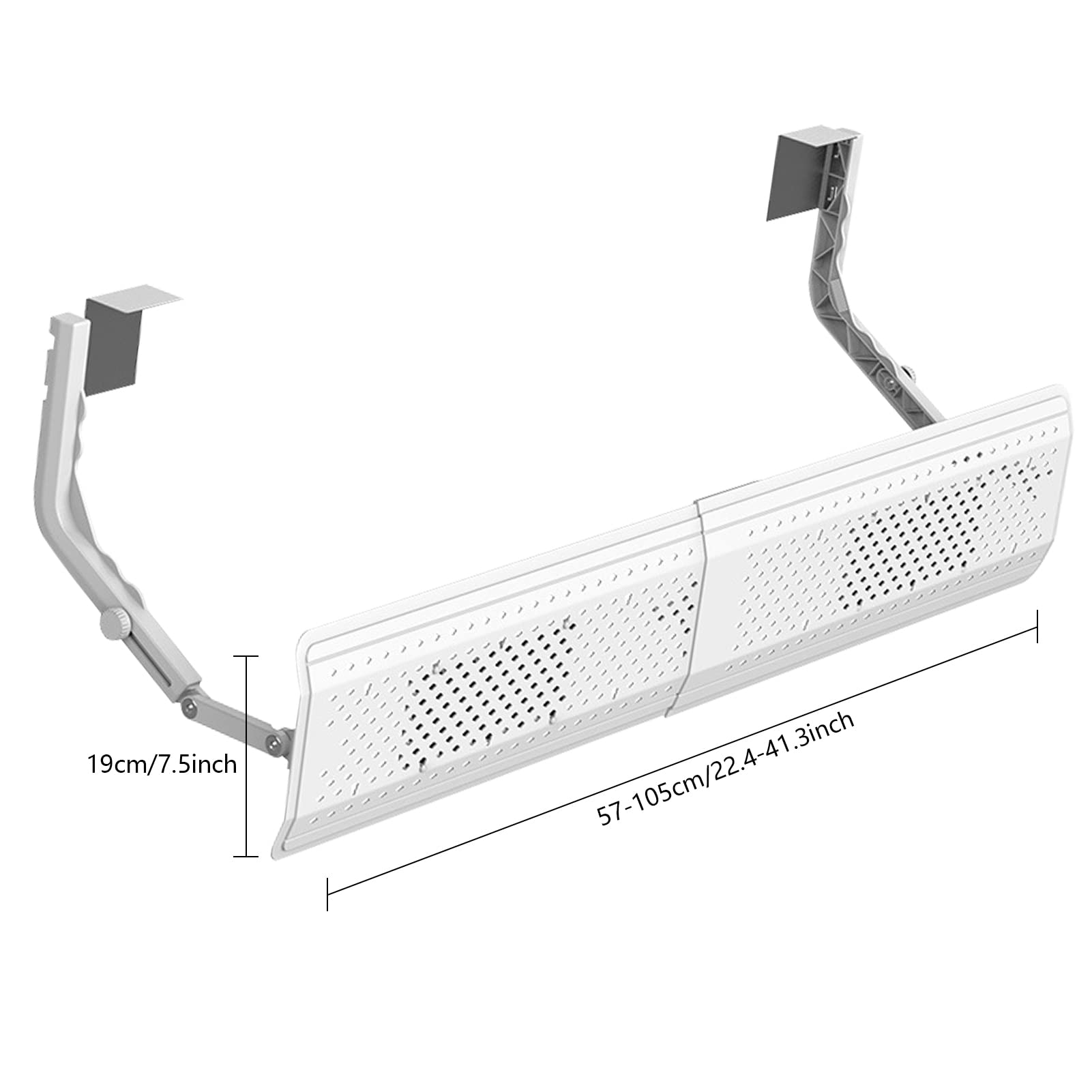 Deflettore Per Condizionatore Universale - Regolabile 56-91cm, Bianco, Per Casa E Ufficio - Foto 3