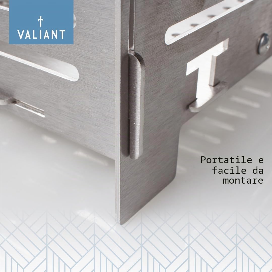 Valiant - Cestino a pellet per stufe a legna e camini, struttura in acciaio inox ispessito, design ventilato per una combustione uniforme, capacità 3 kg, durata 4 ore