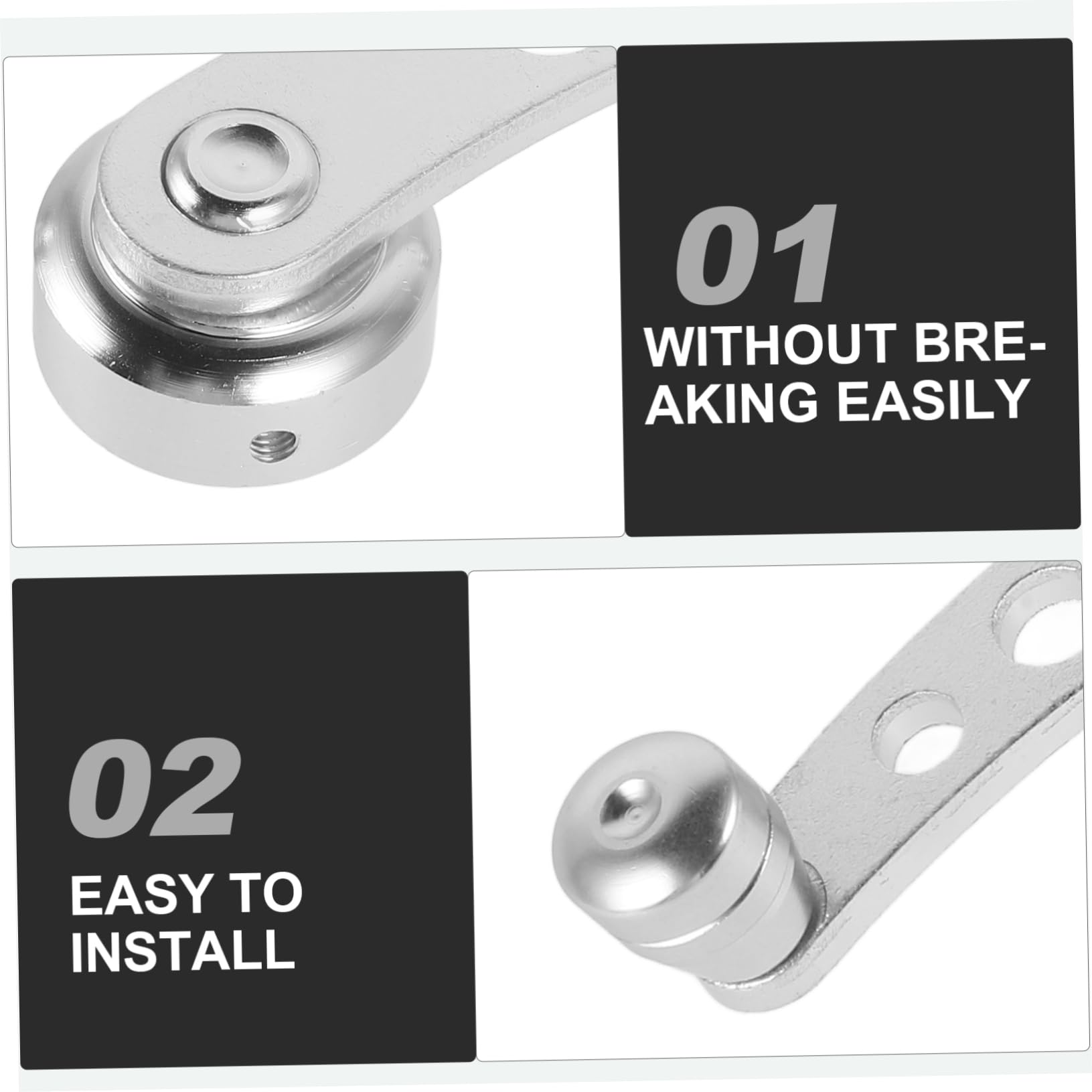 PLAFOPE Universelle Autofensterkurbelgriffe aus Aluminiumlegierung Silber