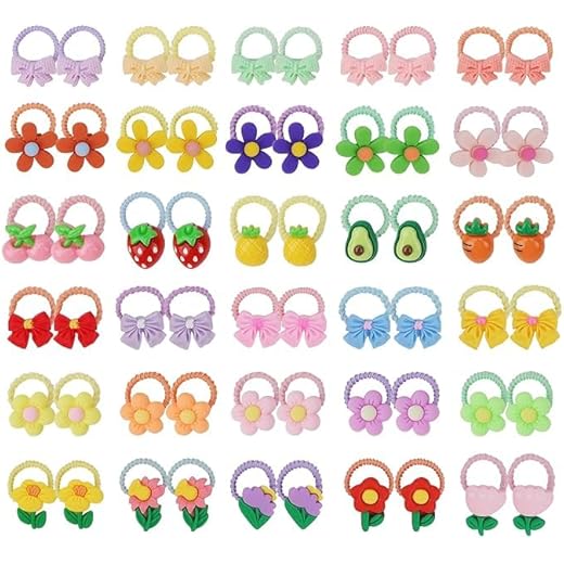 Cute Hair Ties 20 PCS Colorful Elastics