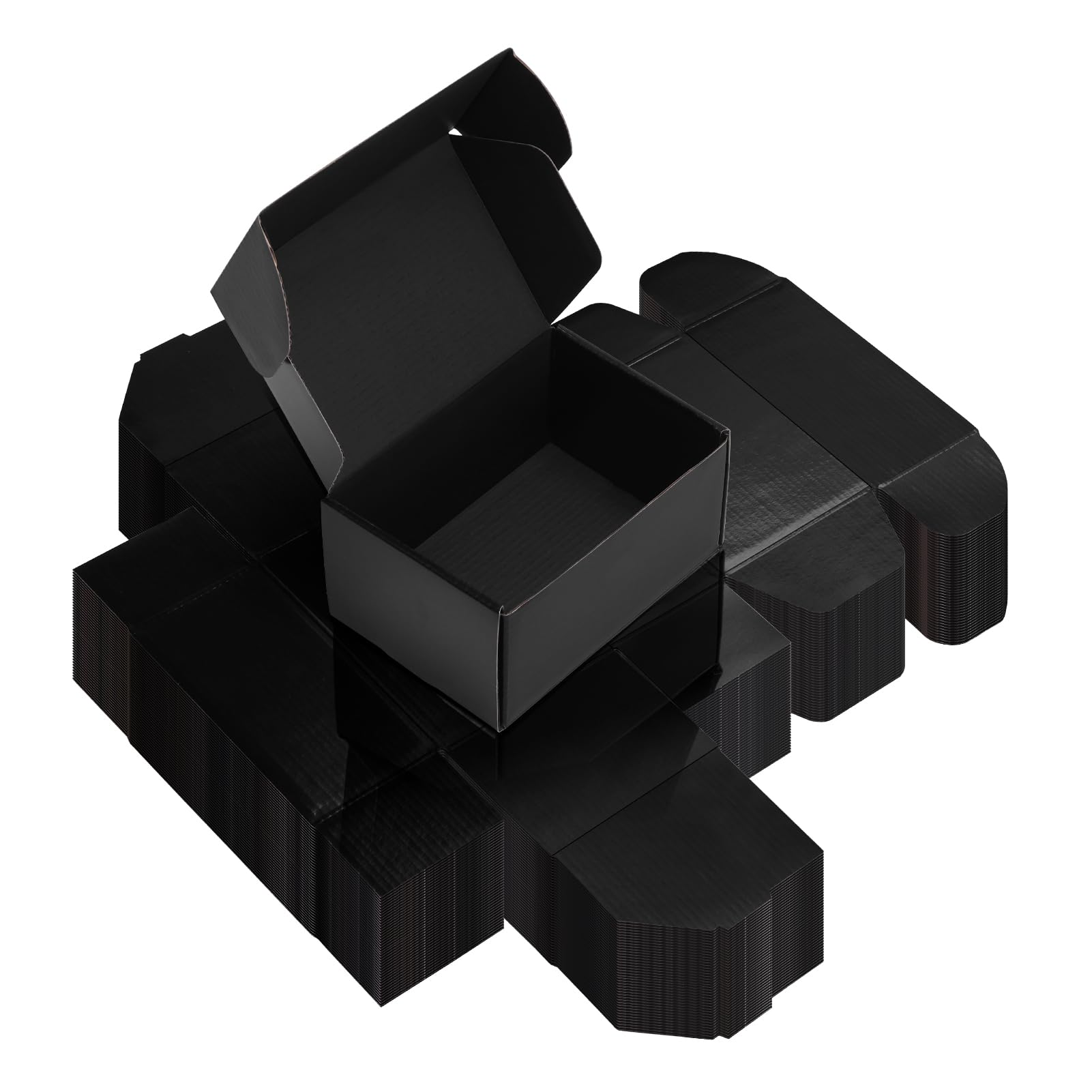 Rempry 40 Pack 6x4x3 Black Shipping Boxes, Small Cardboard Mailer Boxes for Small Business Shipping Packaging