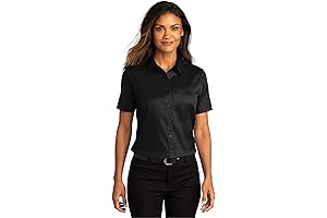 The Latest Fashion in Women's Shirts: Port Authority Ladies Short Sleeve SuperPro React Twill