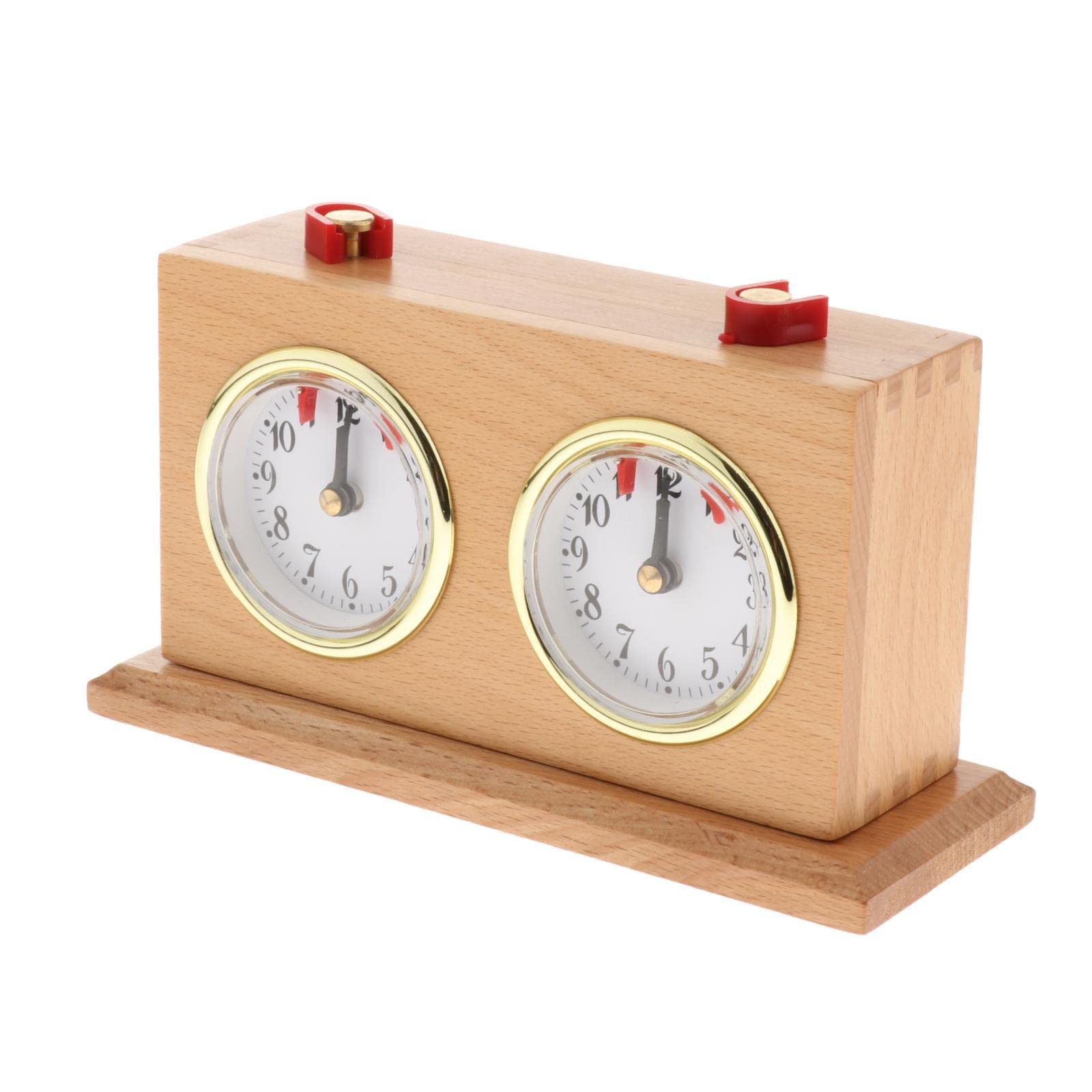 Orologio analogico retrò a scacchi, timer meccanico – conto alla rovescia, nessuna batteria necessaria, preciso, portatile, accessorio per giochi da tavolo per competizioni, adulti e