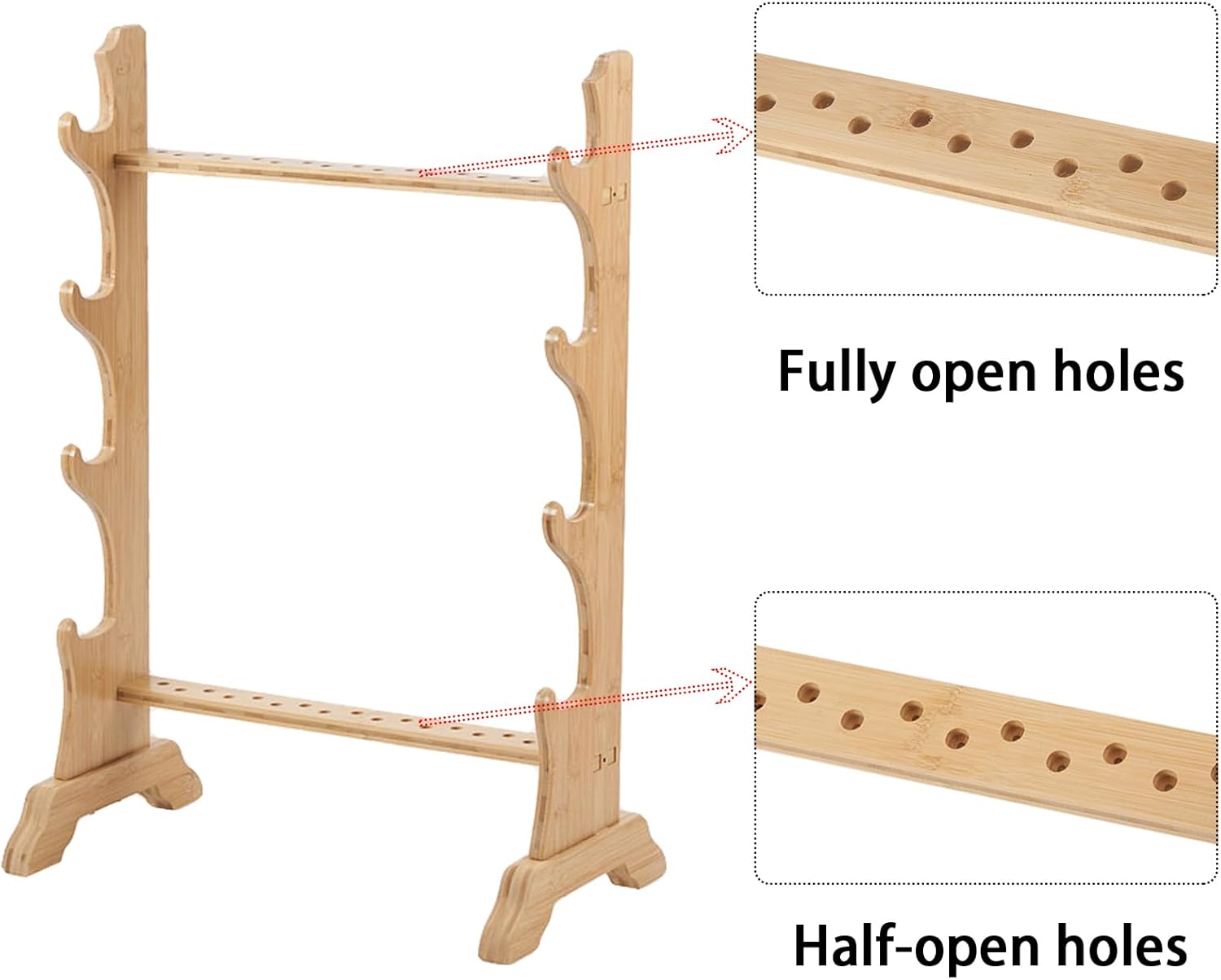 S F Bamboo bow stand Compound Bow Holder Archery, 12 Arrow Holder Wall Mount Storage, Bow Rack Wall Display Handcrafted