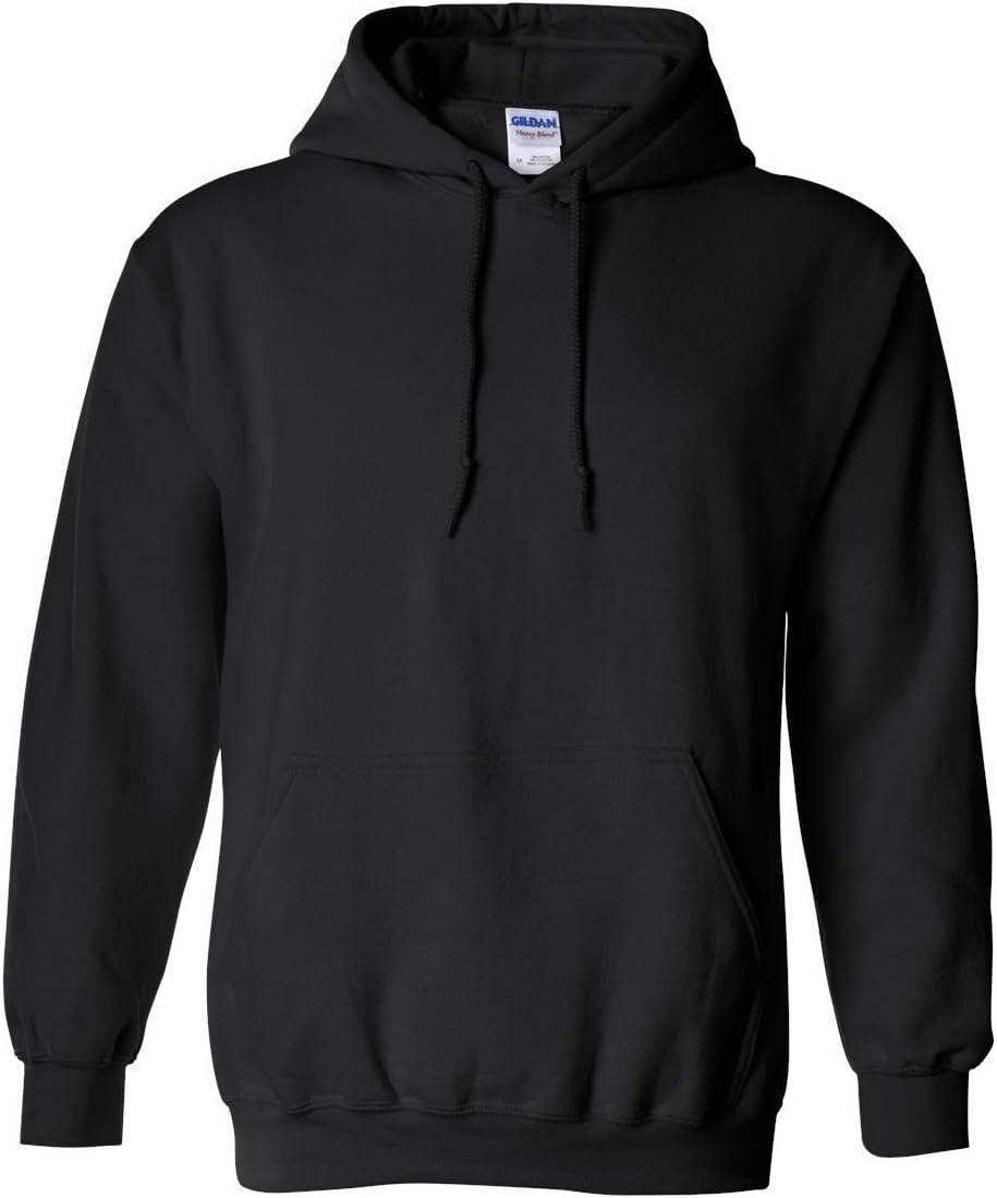 Gildan Blank Hoodie - Hooded Sweatshirt - Unisex Style 18500 Adult Pullover Black