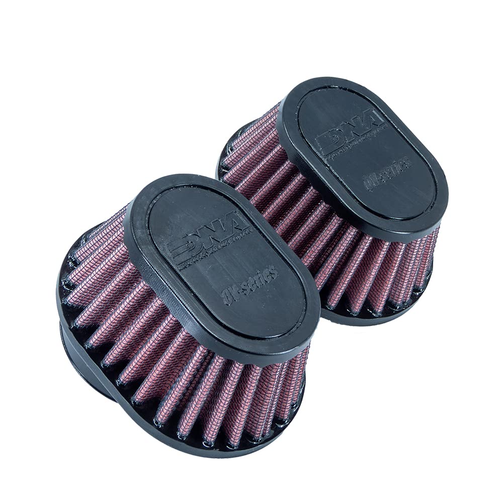 DNA Filtro Aria Universale a Clampe Ovale Ingresso di 54mm, Lunghezza di 50mm - Set di 2 - PN: OV-5402-SHORT